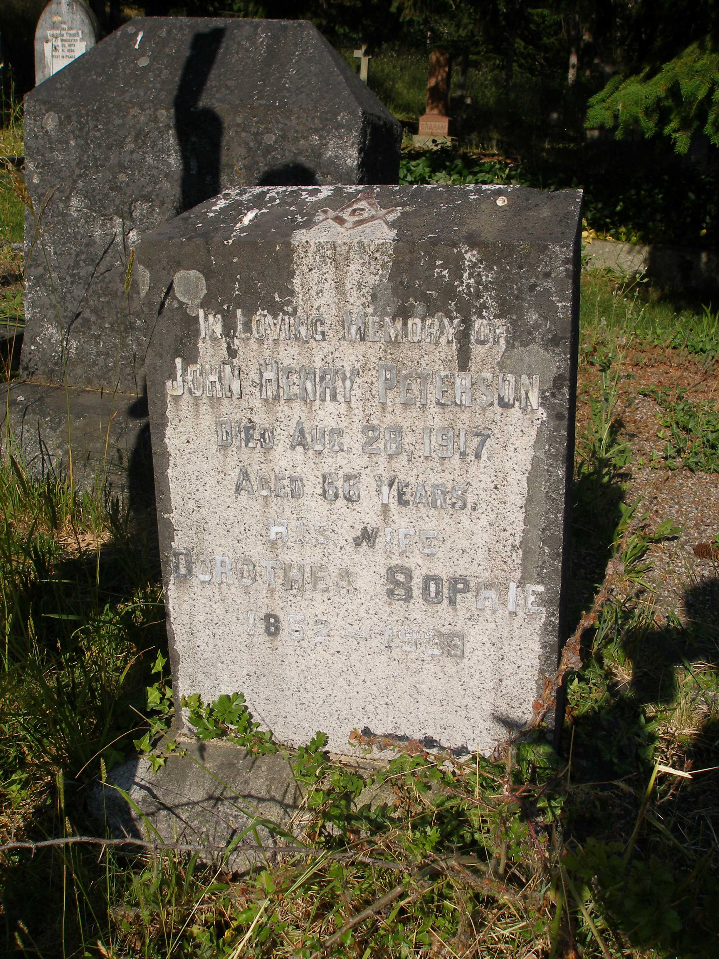 John Henry Peterson grave marker